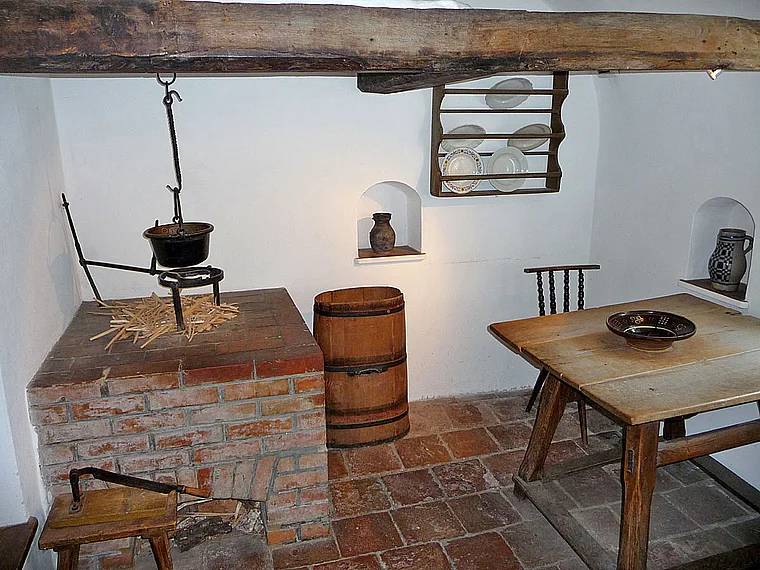 Augsburg Fuggerei Museum Küche