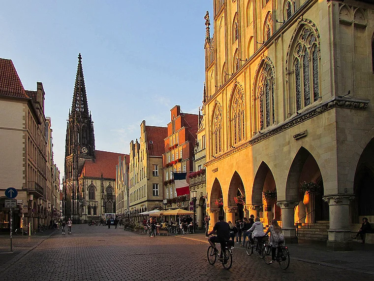 Münster Prinzipalmarkt Abendlicht
