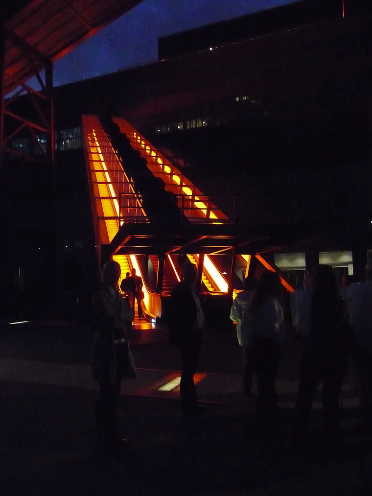 Essen Zollverein Rolltreppe Nachtaufnahme