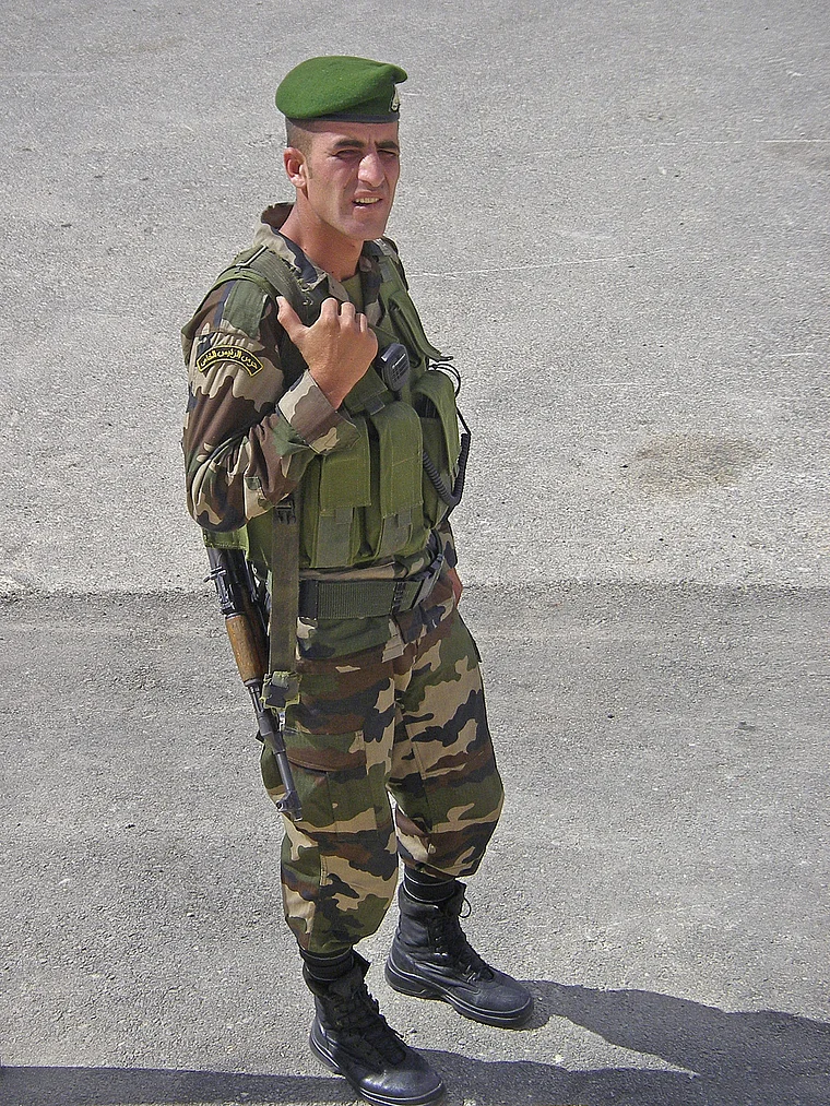 Westjordanland Al Bireh Wachsoldat