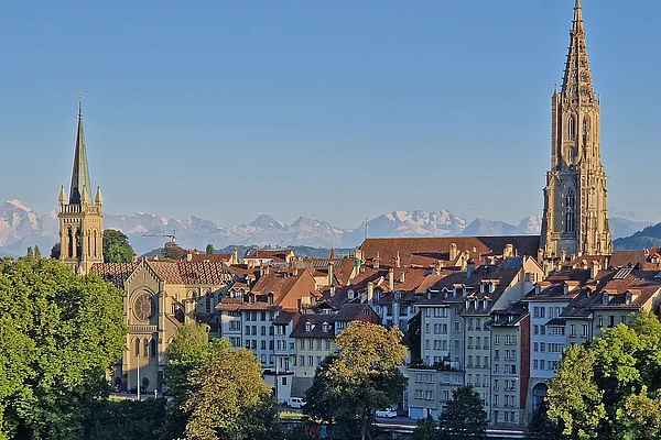 Bern Ausblick Kornhausbrücke Altstadt Oberland