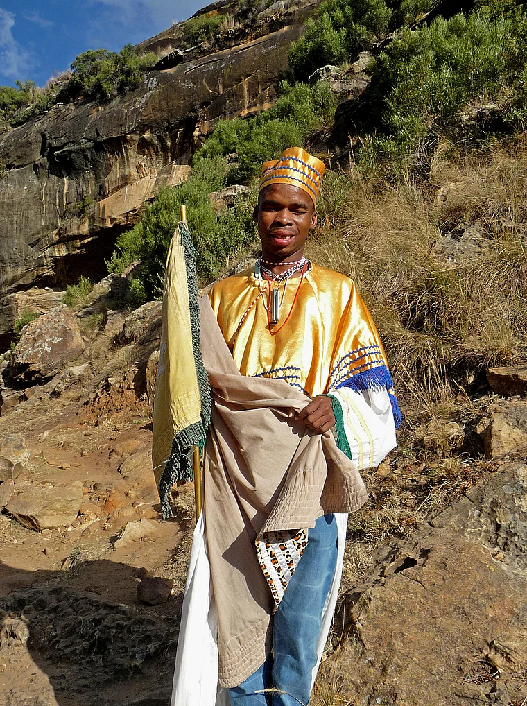 Clarens Südafrika Motouleng Höhle Schamane