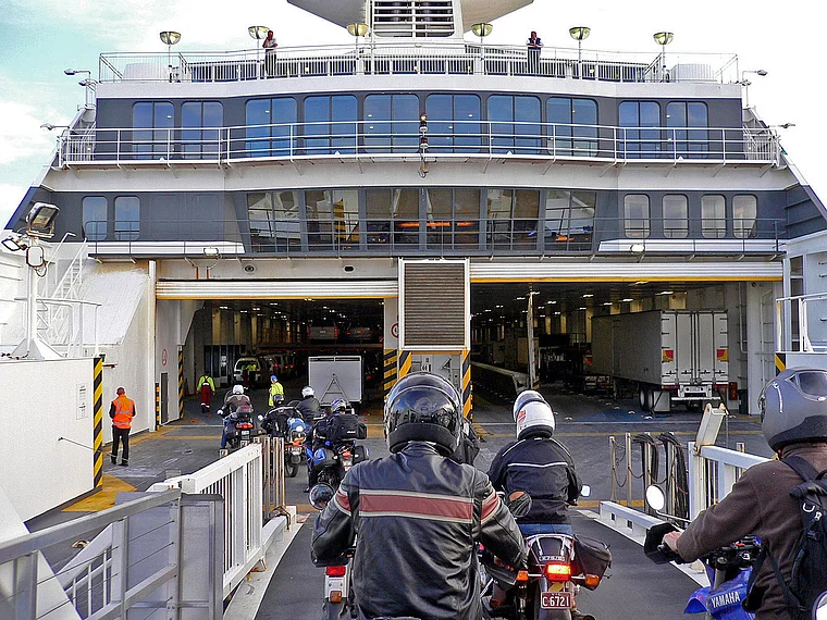 Melbourne Spirit of Tasmania Motorradfahrer