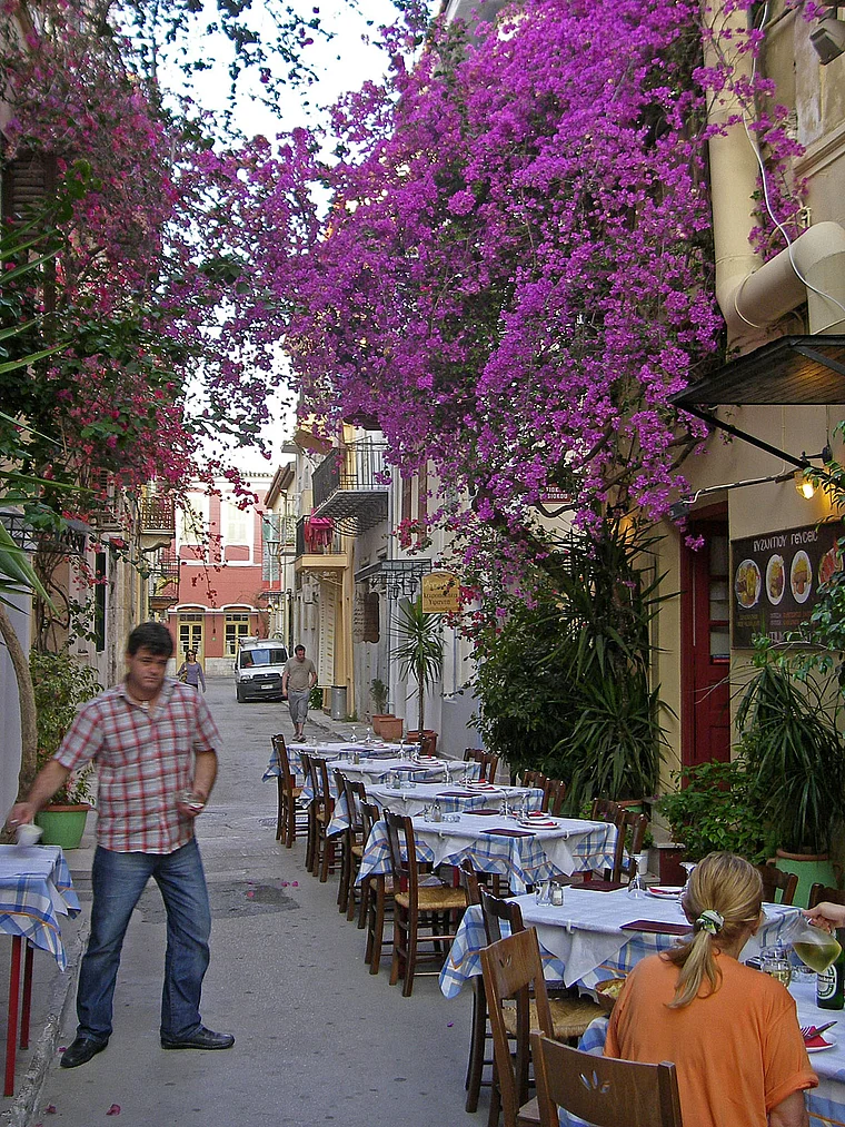 Peloponnes Nafplion Straßenrestaurant