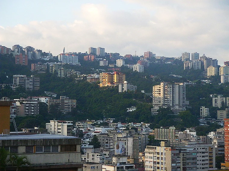 Venezuela Caracas Wohnbezirk am Stadtrand