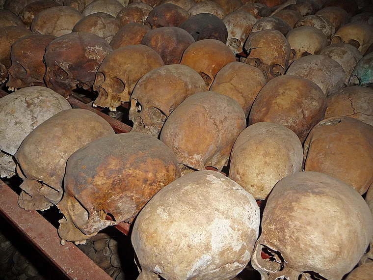 Ruanda Genozid Totenschädel