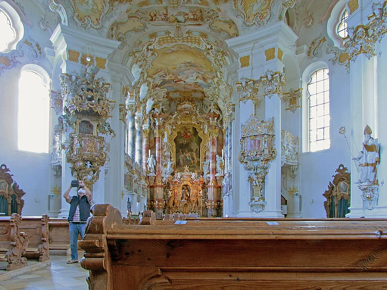 Steingaden Wieskirche innen
