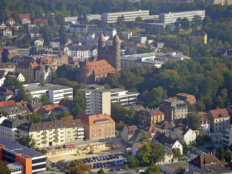Ulm Pauluskirche vom Münsterturm