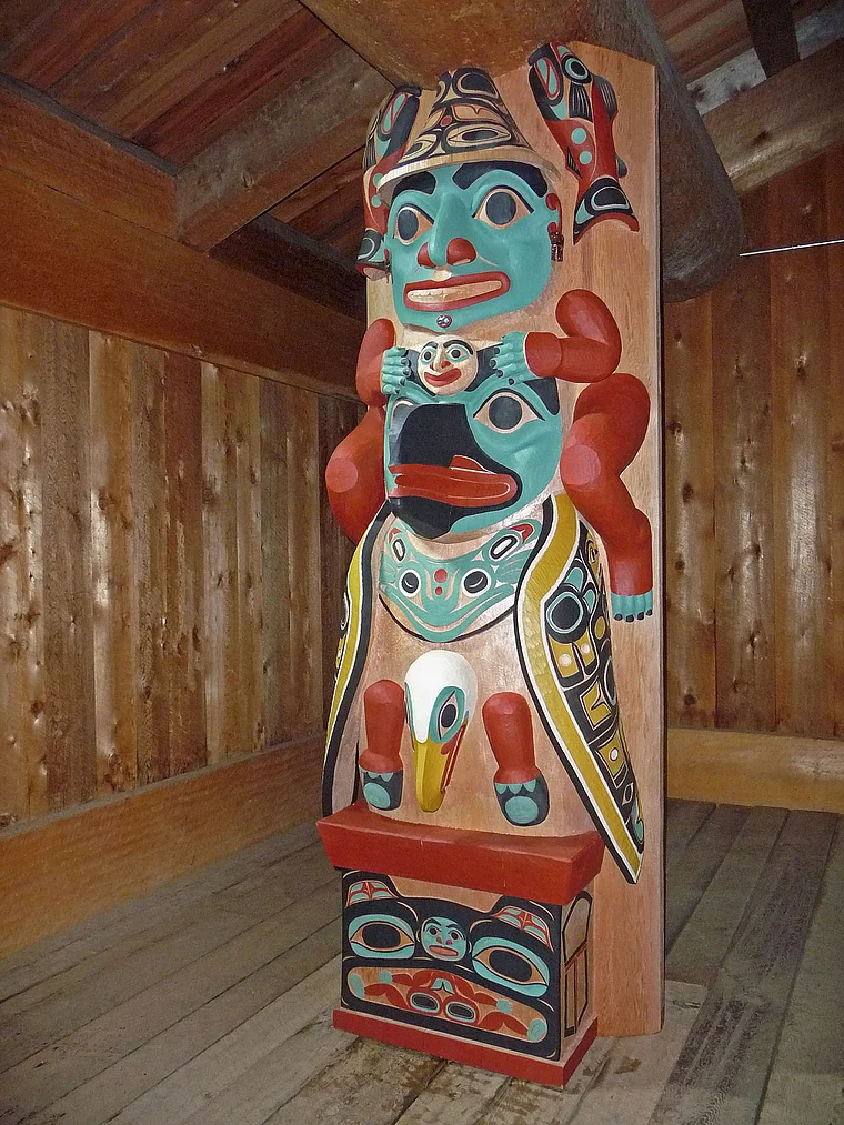 Alaska Anchorage Native Heritage Center Totem nah