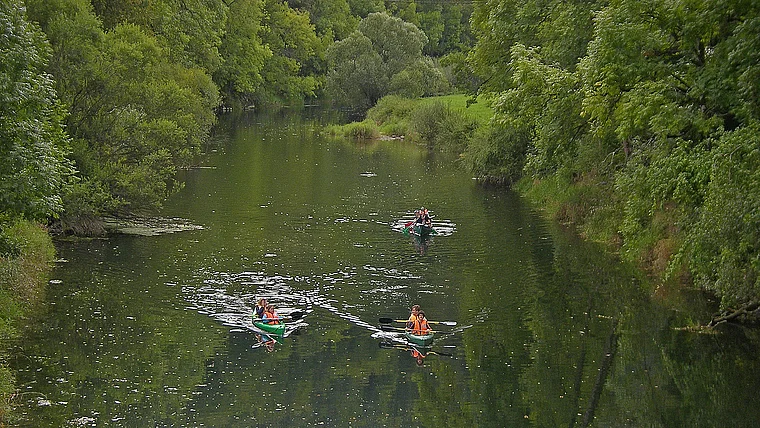 Gutenstein Donau Kanufahrer