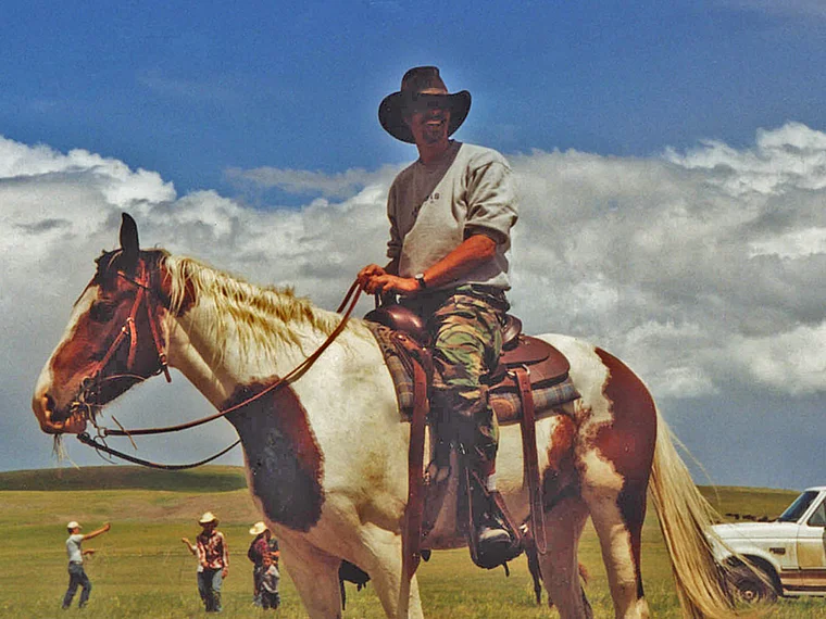 South Dakota Whitewood Creek Ranch Tourist zu Pferd