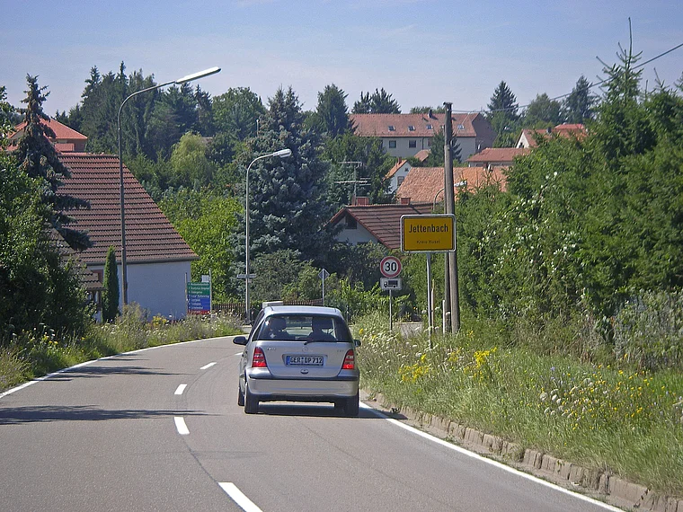 Kuseler Musikantenland Jettenbach Ortsschild