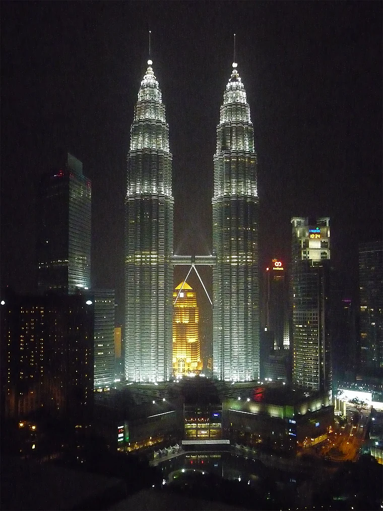 Kuala Lumpur Petronas Towers Nachtaufnahme