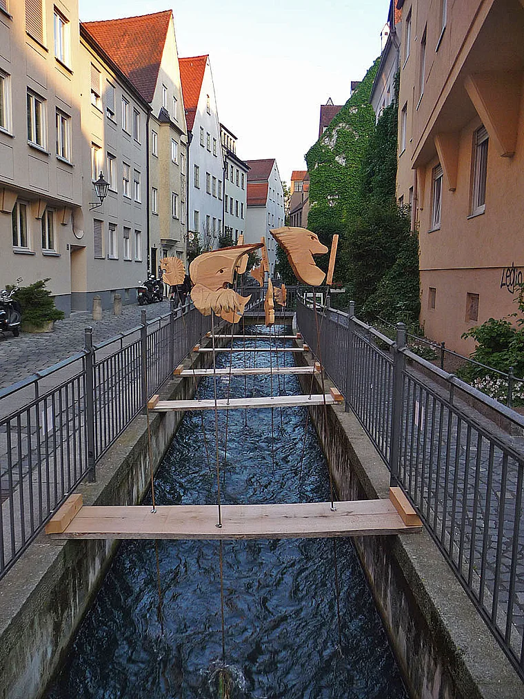 Augsburg Lechviertel Abendstimmung