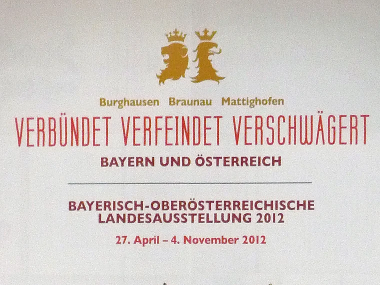 Logo bayerisch-österreichische Landesausstellung Verbündet Verfeindet Verschwägert