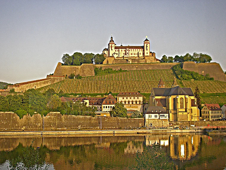 Würzburg Festung Marienburg Morgenlicht