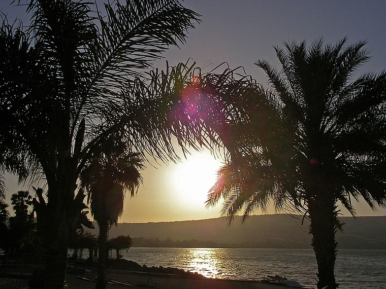 Israel See Genezareth Sonnenuntergang