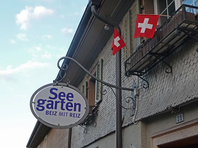 Thurgau Ermatingen Seegarten Schild