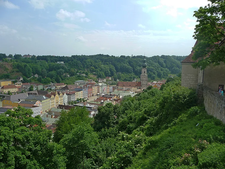Burghausen Blick von der Burg