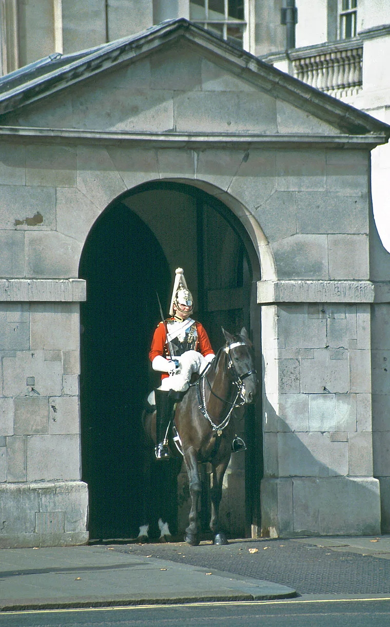 London Whitehall Wachsoldat zu Pferd