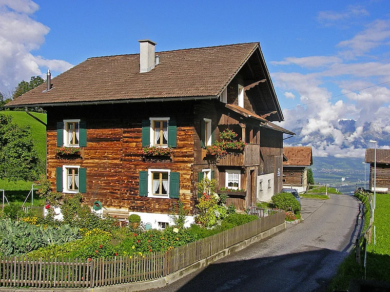 Liechtenstein Triesenberg Holzhaus