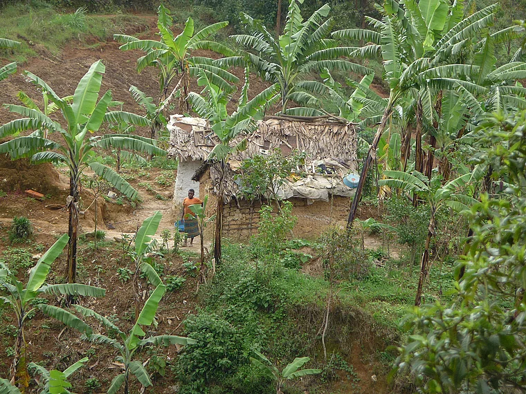 Ruanda einfache Behausung auf dem Land