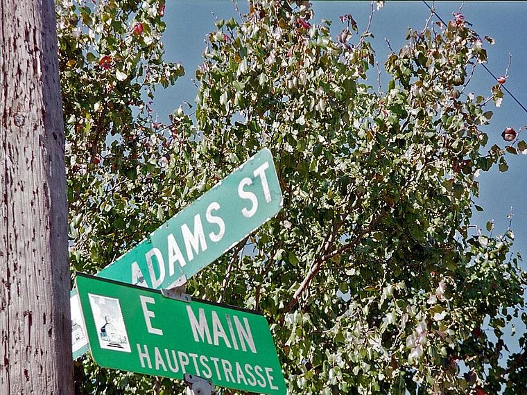Texas Fredricksburg Schild Hauptstrasse