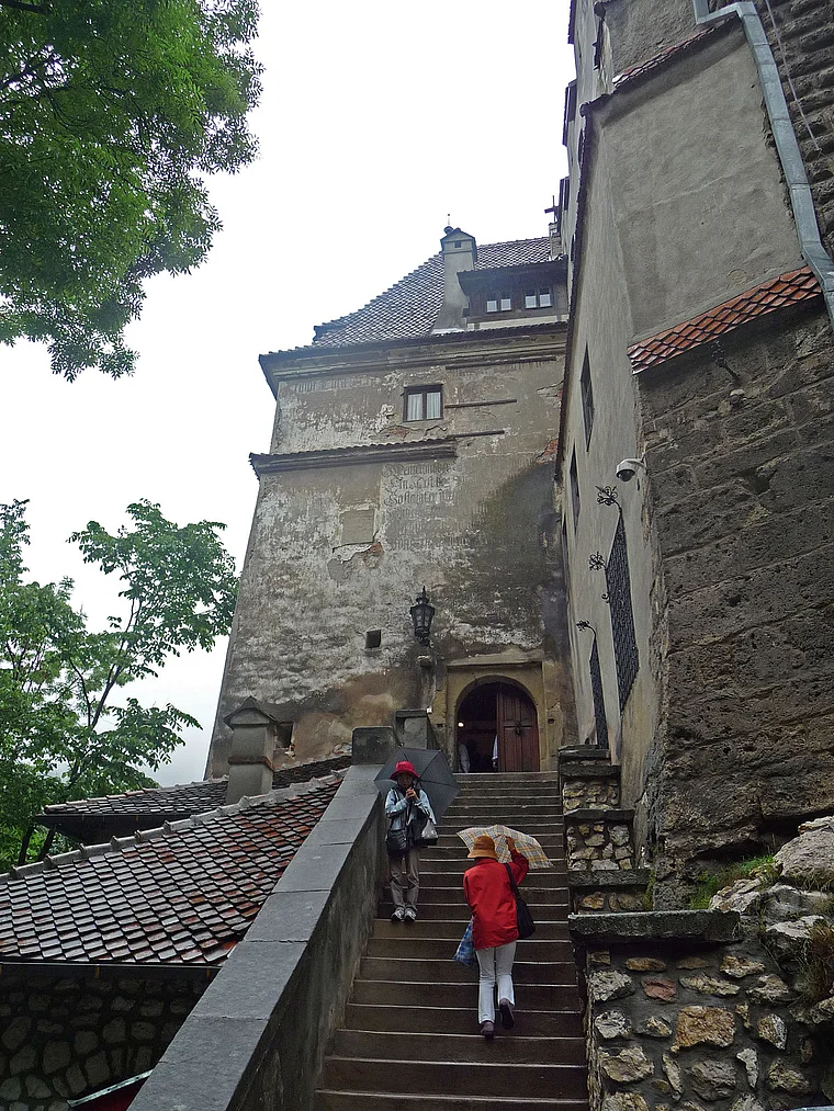 Rumänien Dracula Schloss Treppenaufgang