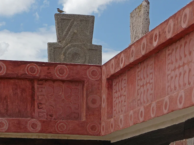 Teotihuacan bemaltes Mauerfries