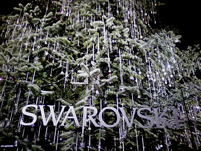 Zürich Weihnachtsmarkt Swarovski Tanne