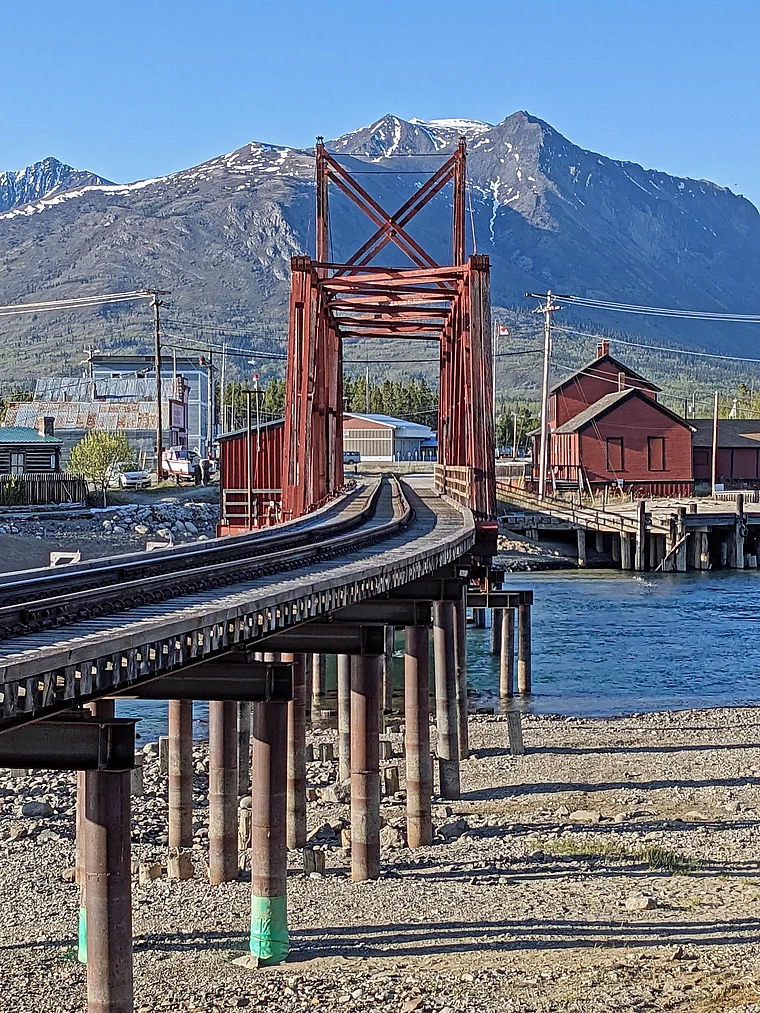Yukon Carcross Eisenbahnbrücke