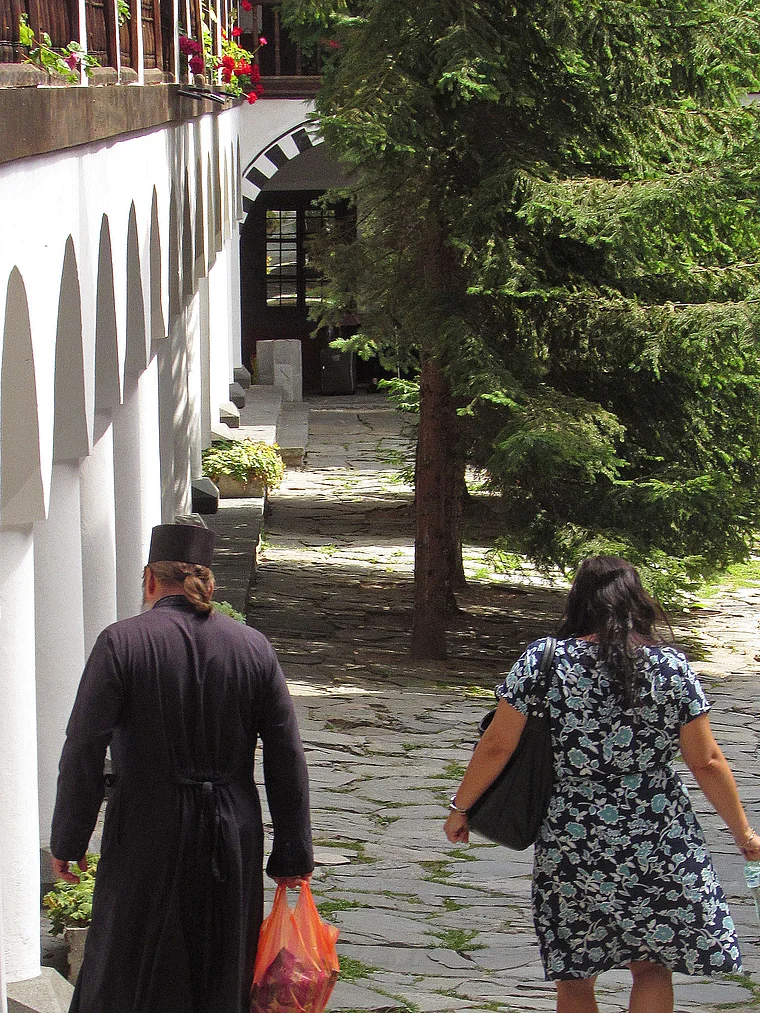 Bulgarien Rila-Kloster Mönch