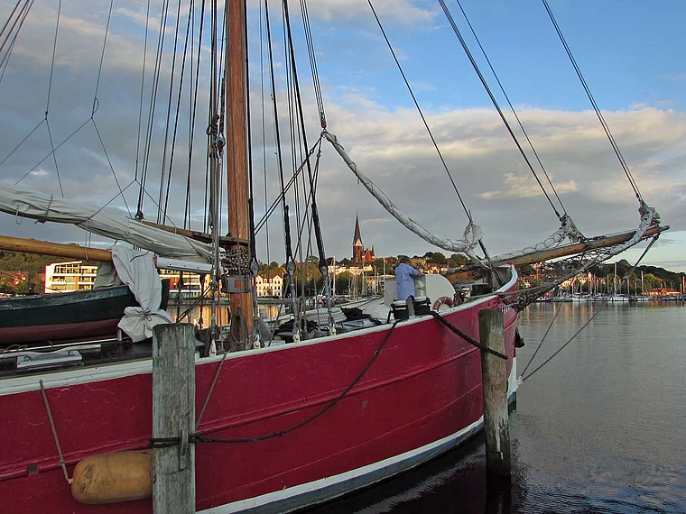 Flensburg Hafen Abendlicht