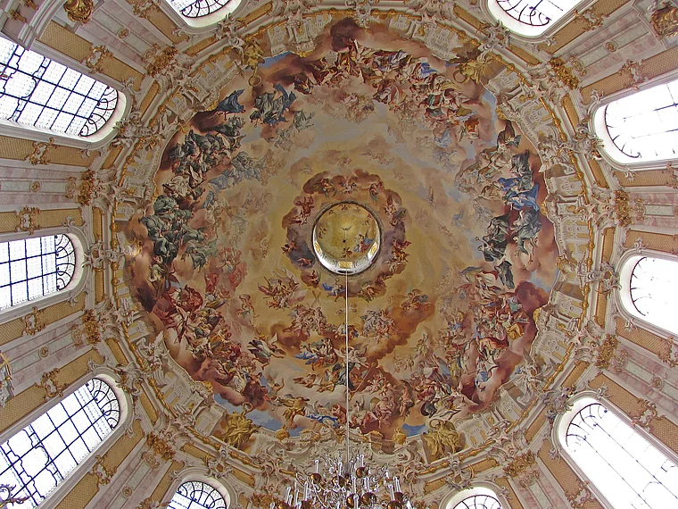 Ettal Klosterkirche Kuppel innen