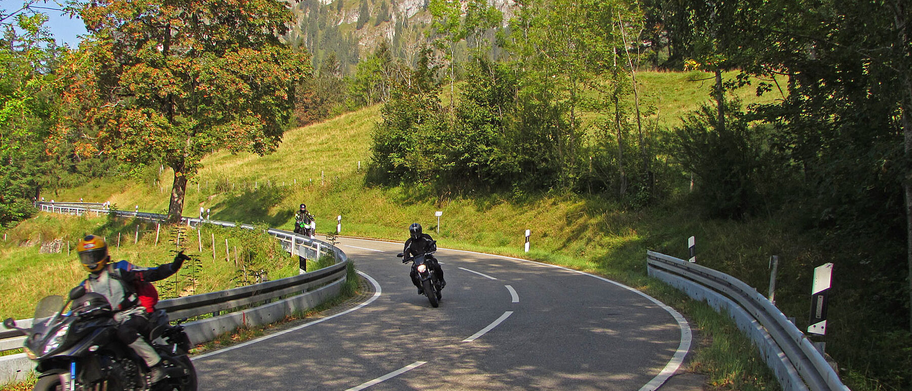 Deutsche Alpenstraße Motorradfahrer