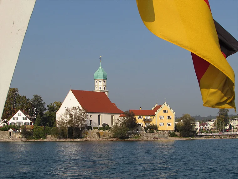 Wasserburg Bodensee Blick vom Schiff