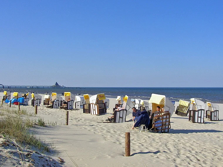Usedom Heringsdorf Strand mit Strandkörben