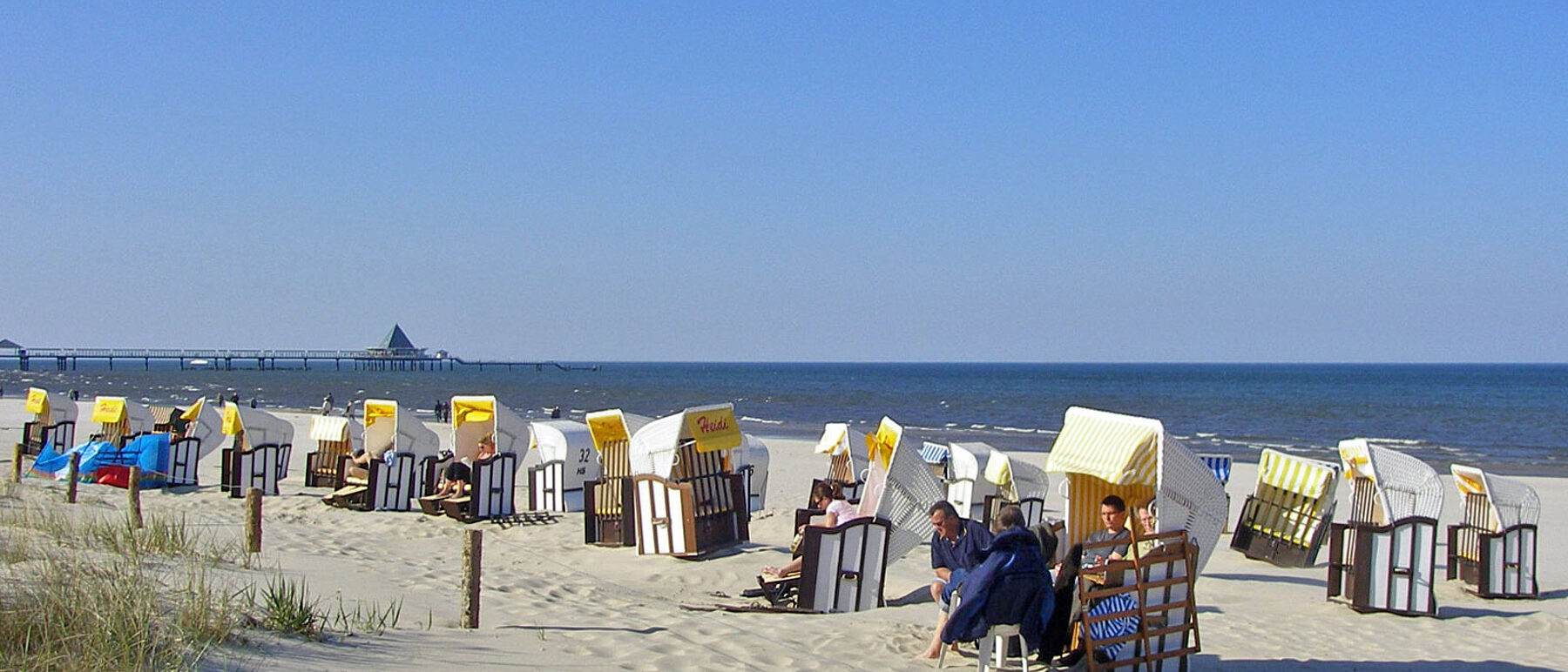 Usedom Heringsdorf Strand mit Strandkörben