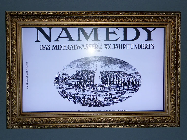 Andernach Erlebniszentrum Werbung für Namedy Mineralwasser