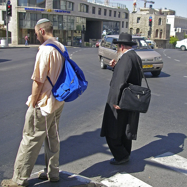 Jerusalem orthodoxer und ultraorthodoxer Jude