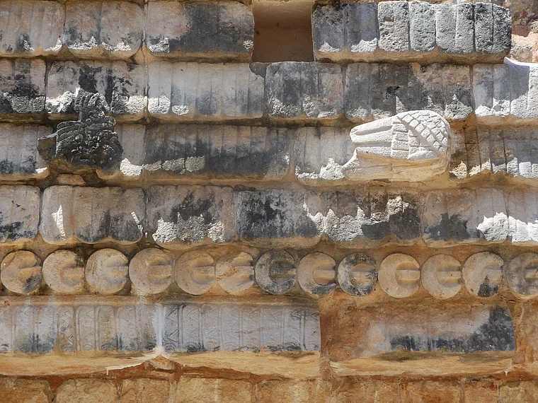 Mexiko Uxmal Wandverzierung