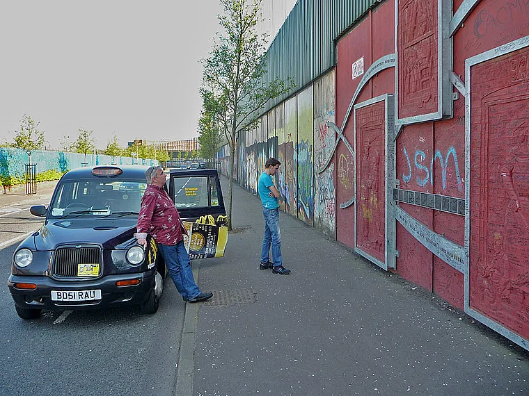 Belfast Black Cab Peace Wall