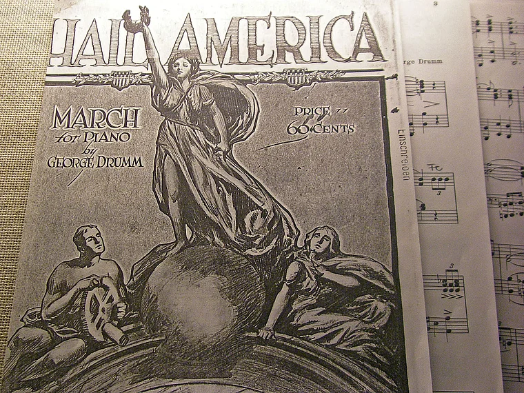 Kusel Musikantenlandmuseum Partitur Hail America