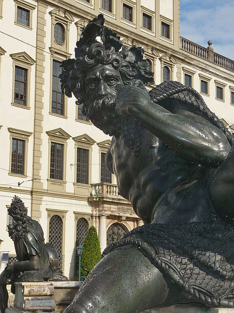 Augsburg Brunnenfigur Lech