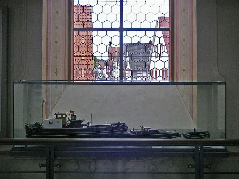 Wörth Main Schiffahrtsmuseum innen Schiffsmodelle