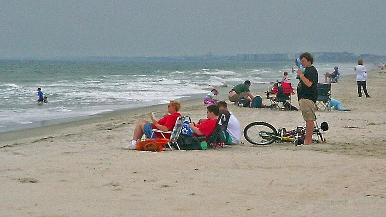 South Carolina Myrtle Beach Menschen am Huntington Beach