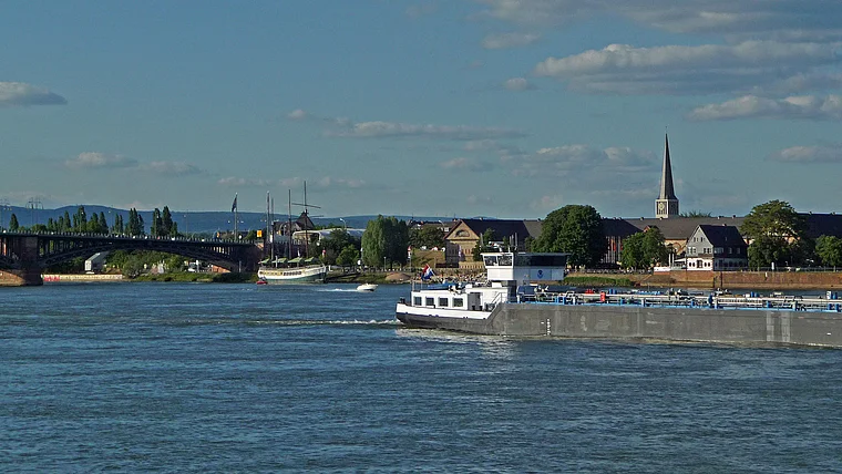 Mainz-Kastel Blick auf Rheinufer