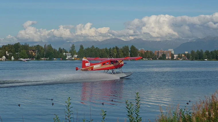 Alaska Anchorage Lake Spenard Wasserflugzeug Landung