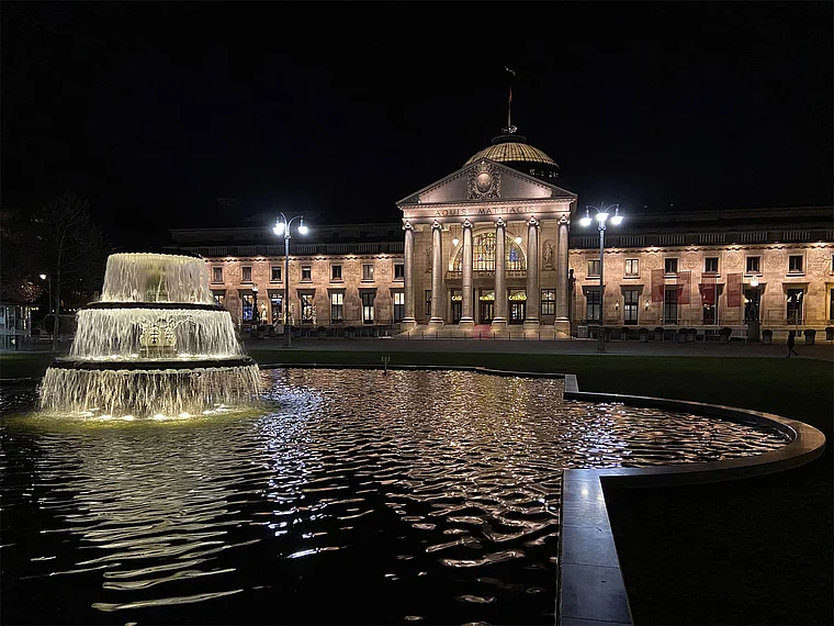 Wiesbaden Kurhaus Nachtaufnahme