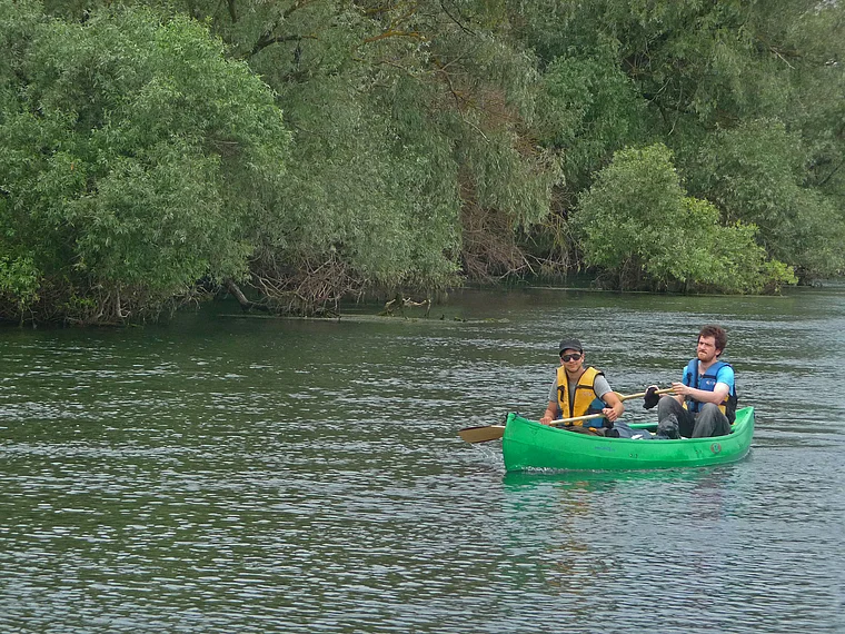 Rumänien Donau Delta Kanufahrer